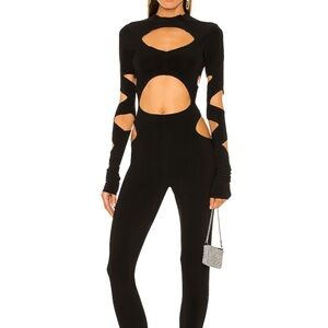 REVOLVE Black Cutout Long Sleeve Jumpsuit
